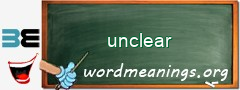 WordMeaning blackboard for unclear